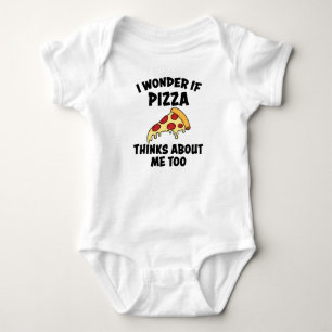 Pizza slice of pizza funny saying fast food gift baby bodysuit