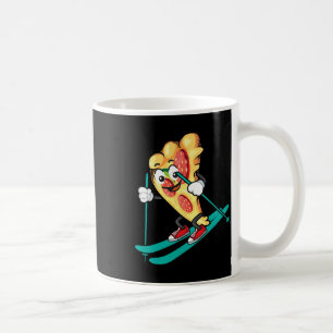 Pizza Slice On Skis Cool Wheat Dough Pie Lovers Gi Coffee Mug
