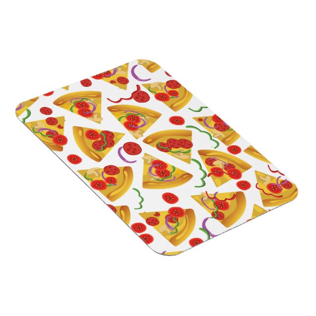 Pizza Slice Pattern Magnet (Right Side)