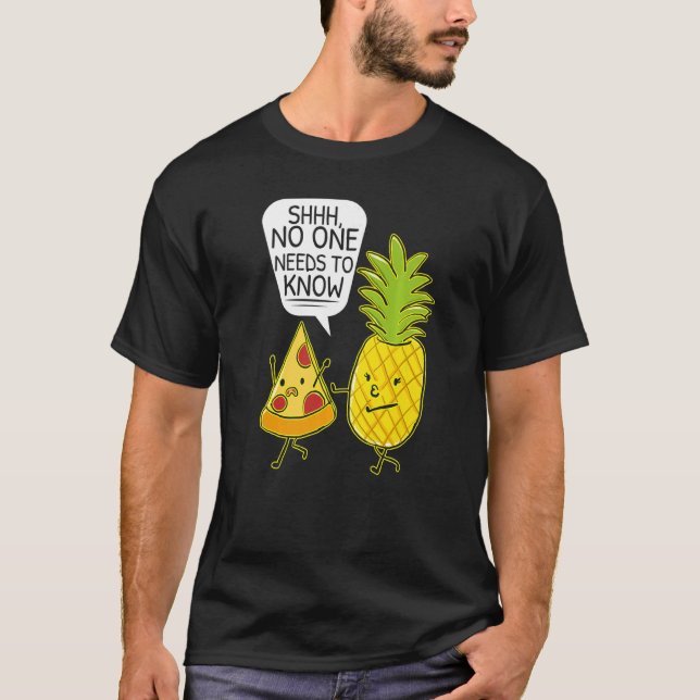 Pizza Slice Pineapple  Tropical Fruit Food T-Shirt (Front)