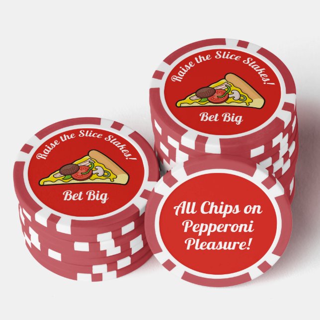 Pizza slice poker chips (Stack)