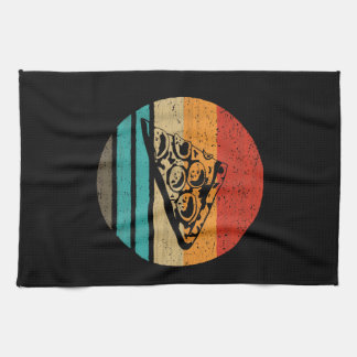 Pizza Slice Retro Style Vintage Tea Towel