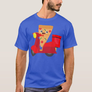Pizza Slice Scooter Pizza Deliveryman Gift  T-Shirt