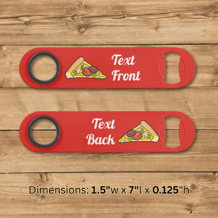 Pizza slice speed bottle opener