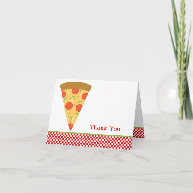 Pizza Slice Thank You Card (Front)
