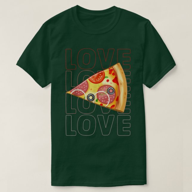 Pizza Slice Valentines Couples Matching Pyjamas Fo T-Shirt (Design Front)