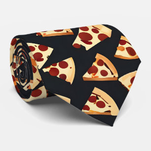 Pizza Slices Black Neck tie - Humourous Tie