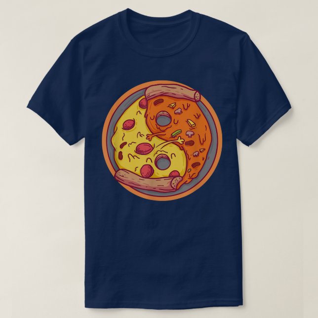 Pizza Slices Cuddling Them Other Yinyan Gift 24264 T-Shirt (Design Front)