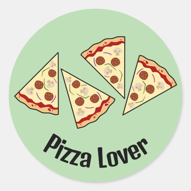 Pizza Slices Design  Classic Round Sticker (Front)