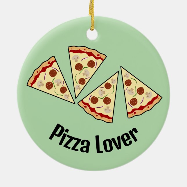 Pizza Slices Design Ornament (Back)