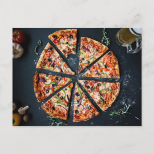 Pizza Slices Italian Food Postcard