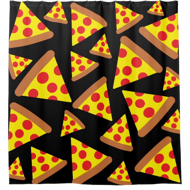 Pizza slices pattern design  shower curtain (Front)