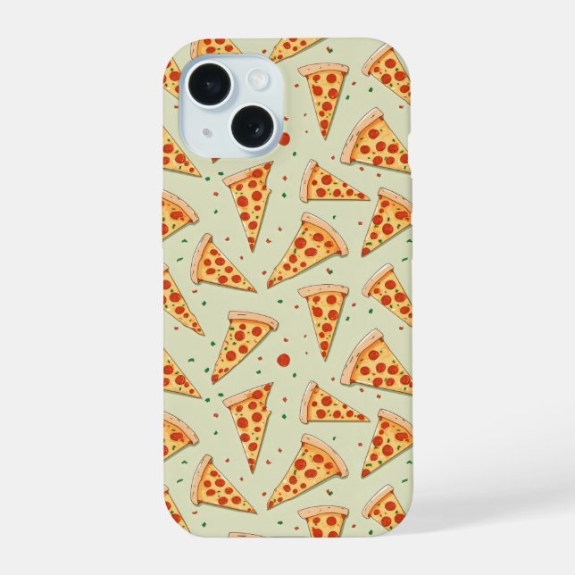 Pizza Slices Pattern iPhone 15 Case (Back)