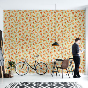 Pizza Slices Pattern Wallpaper