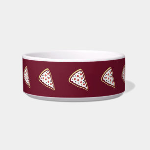 Pizza Slices Pet Bowl (Tomato Red)