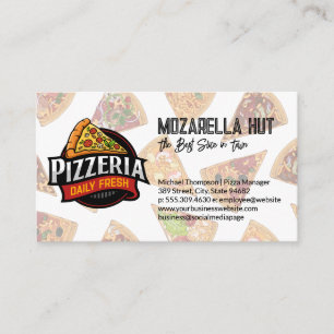Pizza Slices Shop Owner Pizzeria Business Card