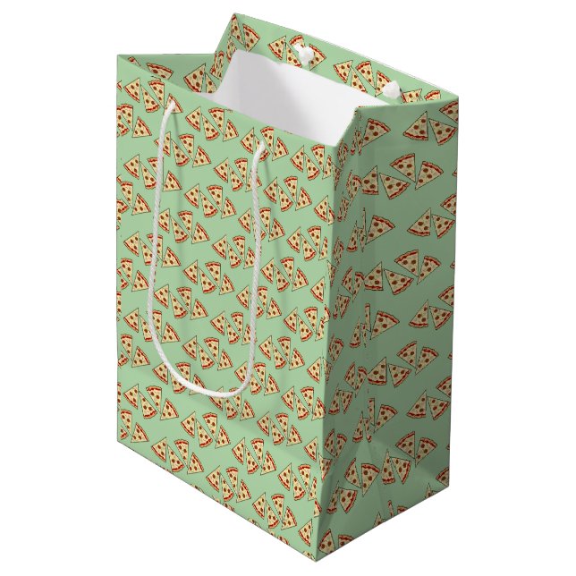 Pizza Slices Tiled Design  Medium Gift Bag (Front Angled)