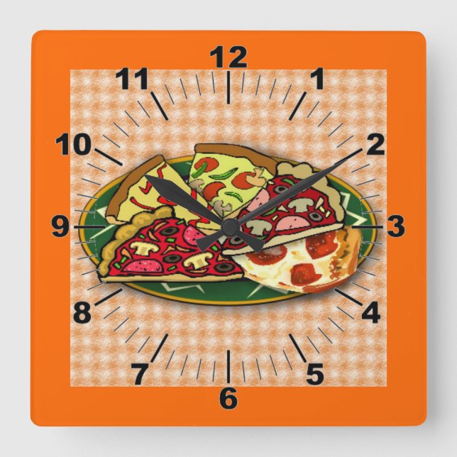 Pizza Slices Wall Clock (Front)