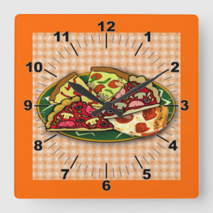 Pizza Slices Wall Clock