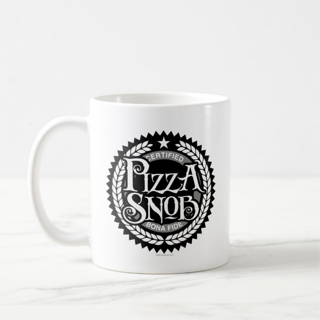 Pizza Snob - funny pizza lover Coffee Mug (Left)
