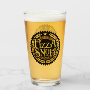 Pizza Snob - funny pizza lover Glass