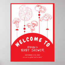 Pizza Special Delivery Baby Shower Welcome