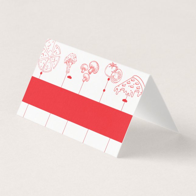 Pizza Special Delivery Blank Place Card (Front)