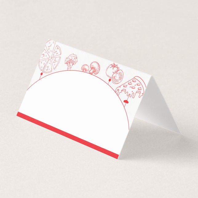 Pizza Special Delivery Blank Place Card (Front)