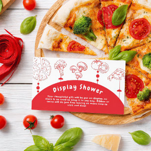 Pizza Special Delivery Display Shower Enclosure Card