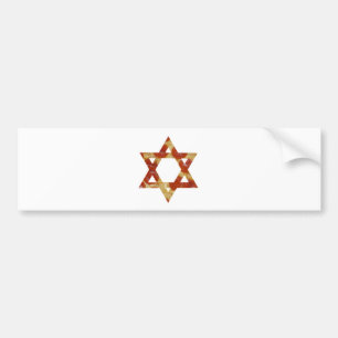 pizza star of david bumper sticker