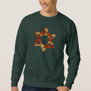 pizza star of david sweatshirt