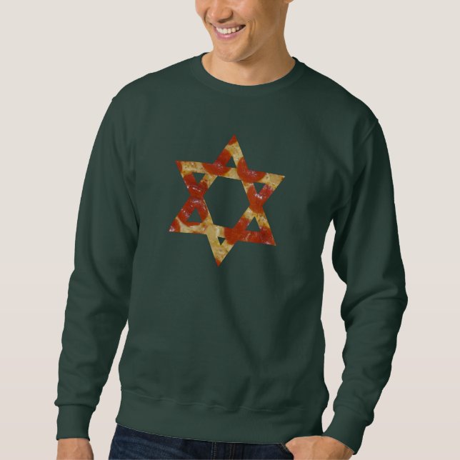 pizza star of david sweatshirt (Front)