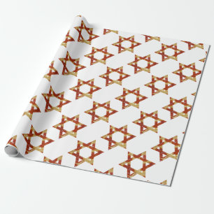 pizza star of david wrapping paper