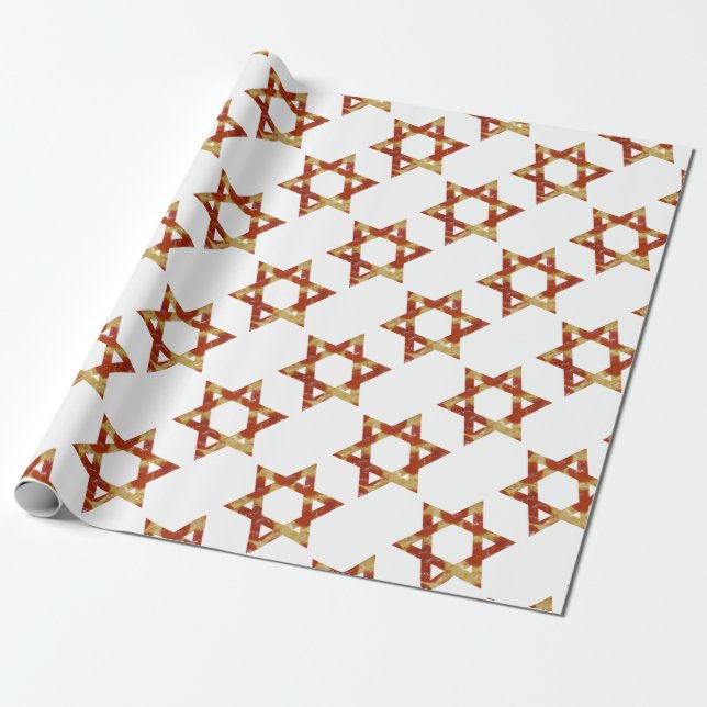 pizza star of david wrapping paper (Unrolled)