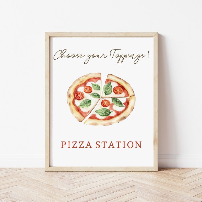 Pizza Station Custom Table Sign (Creator Uploaded)