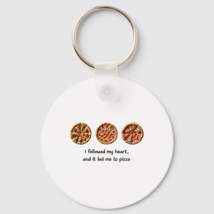 Pizza Sticker Key Ring