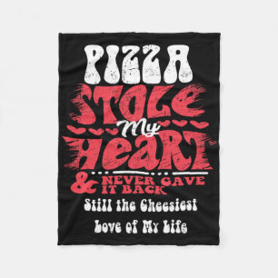 Pizza Stole My Heart ~ Funny Valentines Day Fleece Blanket