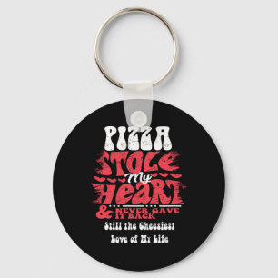 Pizza Stole My Heart ~ Funny Valentines Day Key Ring