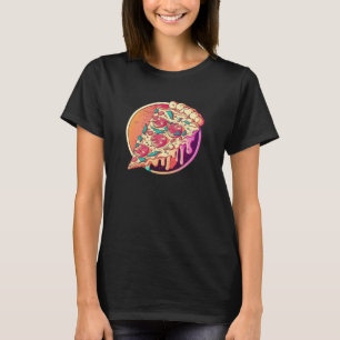 Pizza Synthwave 80s Retrowave Aesthetic T-Shirt