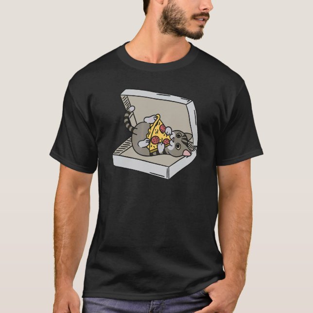 Pizza  Tabby Cat Pet T-Shirt (Front)