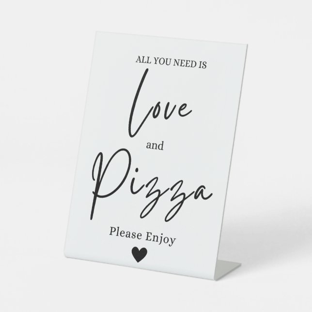 Pizza Table Sign for Wedding or Party (Front)