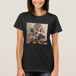 Pizza Taco Animal Animals Selfie In Restaurant T-Shirt