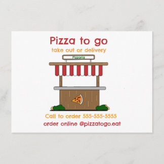 Pizza Take Out, Delivery or Food Truck Flat Menu
