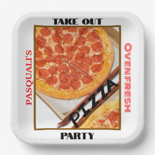 Pizza Take Out Party NAME  Paper Plate