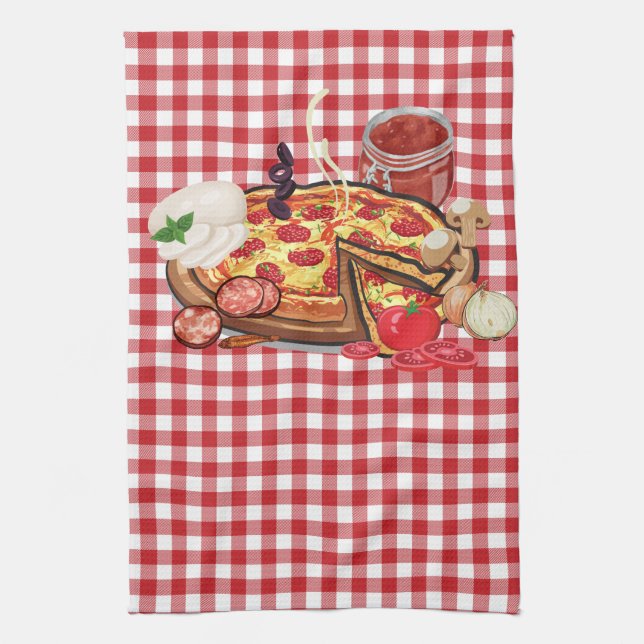 Pizza Tea Towel (Vertical)