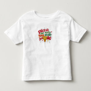 Pizza That Makes Your Heart Smile T-Shirt Fun