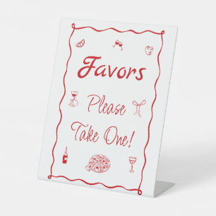 Pizza Thats Amore Bridal Shower Guess Favor Pedestal Sign