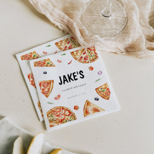 Pizza Theme Birthday Napkin