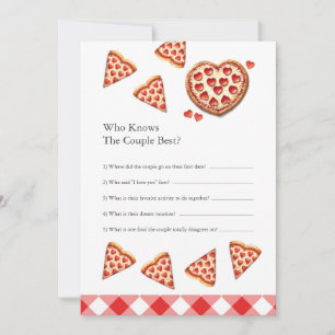 Pizza Themed Engagement Party Games Printable Invitation