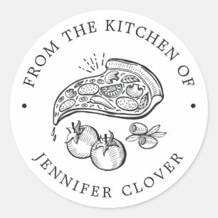 Pizza Themed Gourmet    Classic Round Sticker